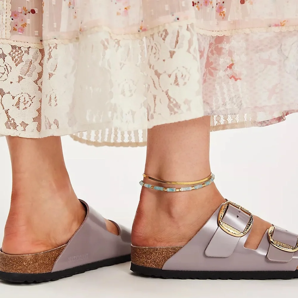BIRKENSTOCK BIG BUCKLE Hammered Arizona Sandals! - Picture 2 of 9